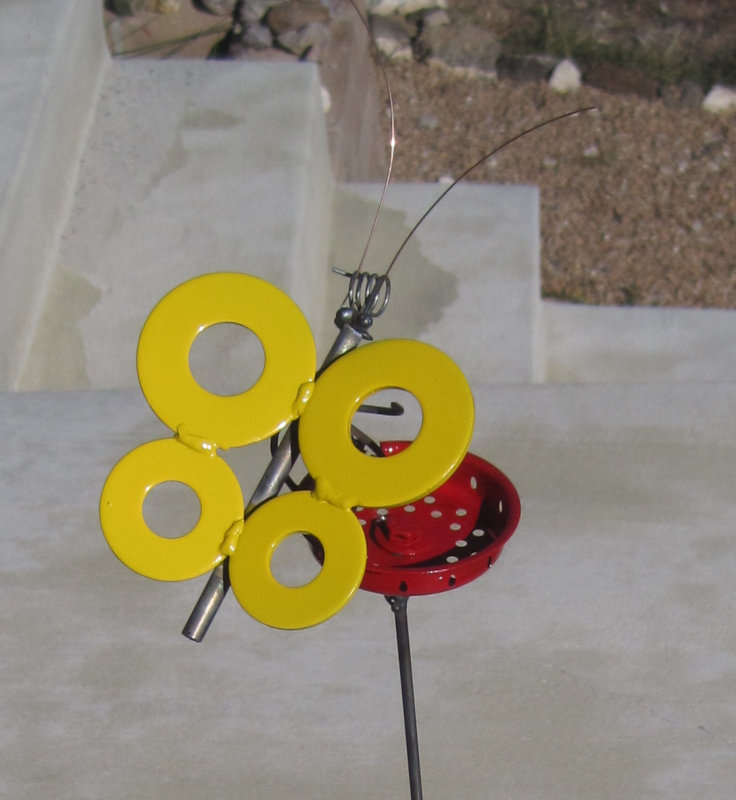 [Close-up of painted butterfly]